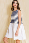 Land Of The Free Dress in Navy/Ivory