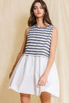 Land Of The Free Dress in Navy/Ivory