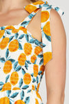 Orchard Talks Midi Dress in Orange