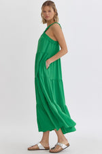 Mood Booster Midi Dress in Green