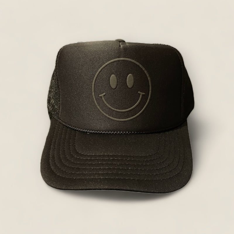 Happy Face Trucker Hat - 3 Colors