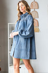 Hush The Fuss Dress in Denim