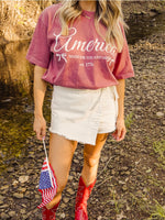 America Made For You and Me Graphic Tee in Red