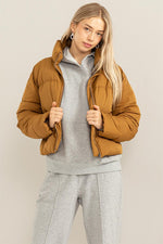 On The Edge Puffer Jacket in Camel