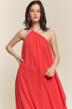 Warm Hearted Maxi Dress in Red