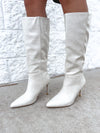 Alina Knee High Boots in Ivory