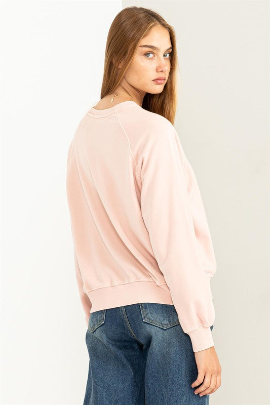 Ease Up Top in Light Pink