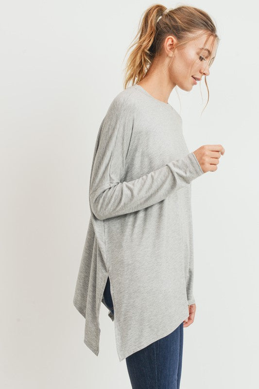 Charming Approach Top in Heather Grey