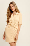 Caught My Attention Dress in Taupe