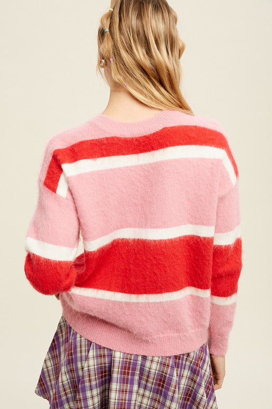 Lovers Land Sweater in Pink
