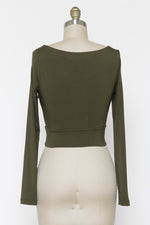 Keeping It Casual Top in Olive
