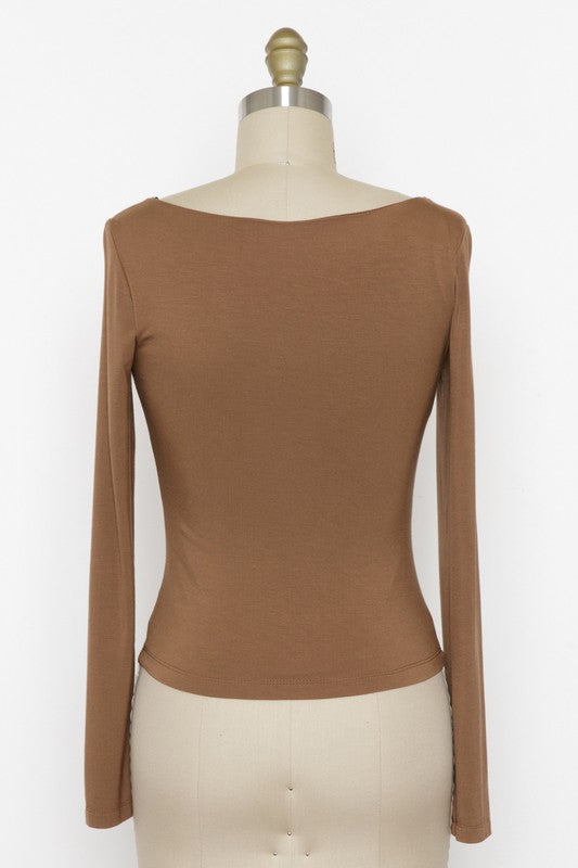 All For Comfort Top in Camel