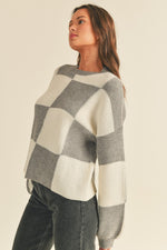 Moment In Time Sweater in Grey/Ivory