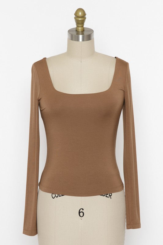 All For Comfort Top in Camel