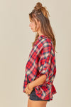 Pick You Flannel Top in Red