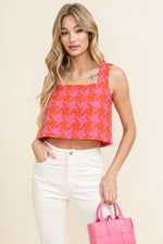 Vibrant Love Tank Top in Pink/Orange