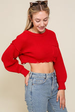 Cozy Up Sweater in Red