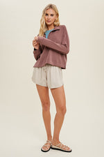 At Ease Pullover in Mauve