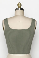 Playing It Cool Tank Top in Olive