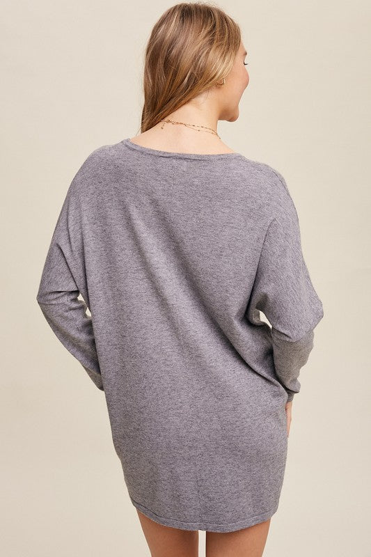 Into You Tunic Dress in Grey