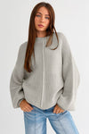 Soft Side Sweater in Grey