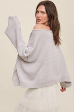 Waiting For You Sweater in Light Grey