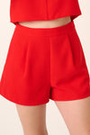 Coming In Hot Shorts in Red