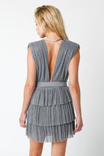 Turning Heads Dress in Grey/Silver