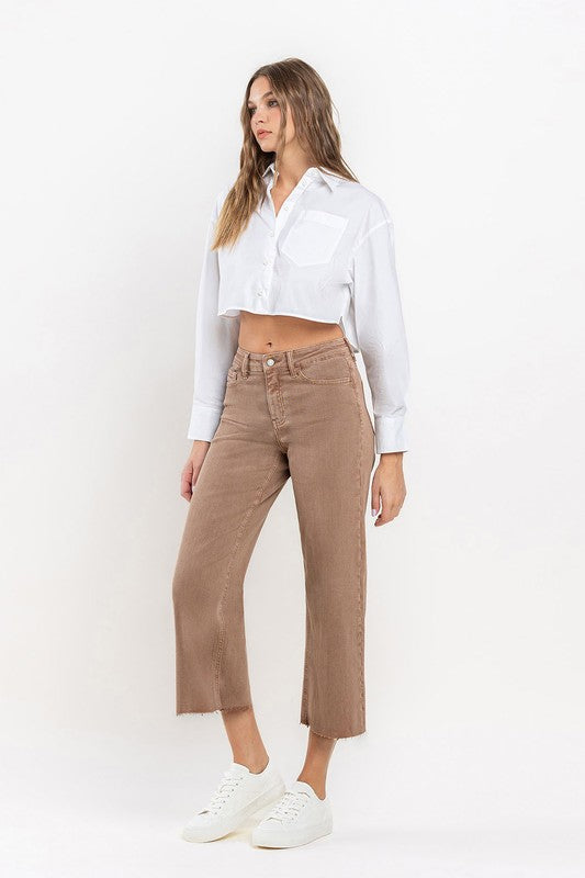 Mark My Word Wide Leg Jeans in Brown