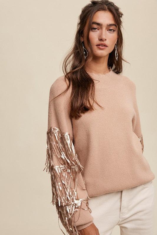 It Girl Sweater in Taupe