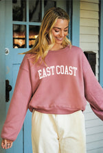 East Coast Graphic Sweatshirt in Mauve
