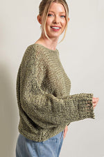 In Your Tracks Sweater in Olive
