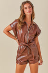 New Options Romper in Brown