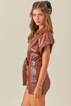 New Options Romper in Brown