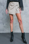 Call It Quits Skort in Taupe