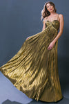 Midnight Mantra Maxi Dress in Gold