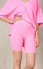 Keep It Chill Biker Shorts in Pink