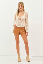 Weaving Around Shorts in Camel