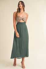 Pair With A Smile Midi Dress in Green
