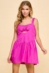 It's A Winner Romper in Fuchsia