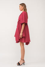 Right About It Dress in Burgundy