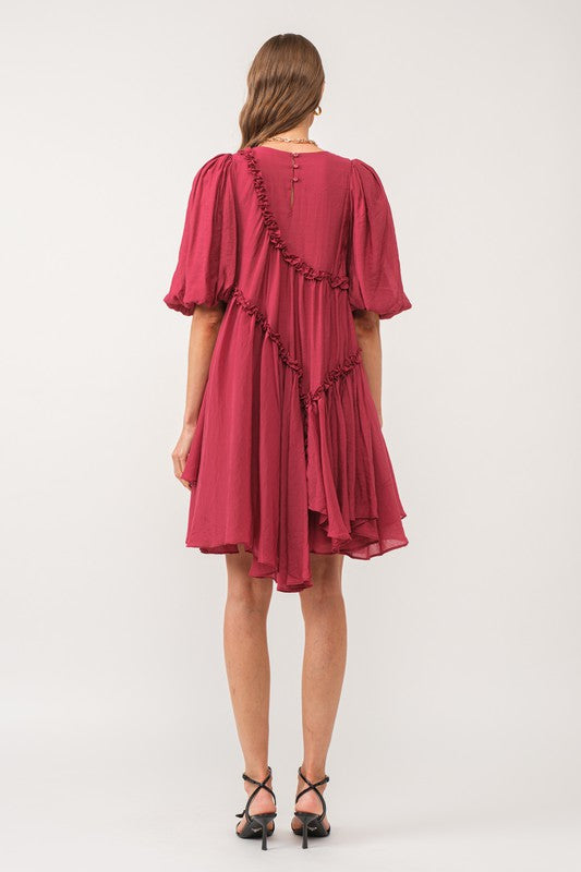 Right About It Dress in Burgundy