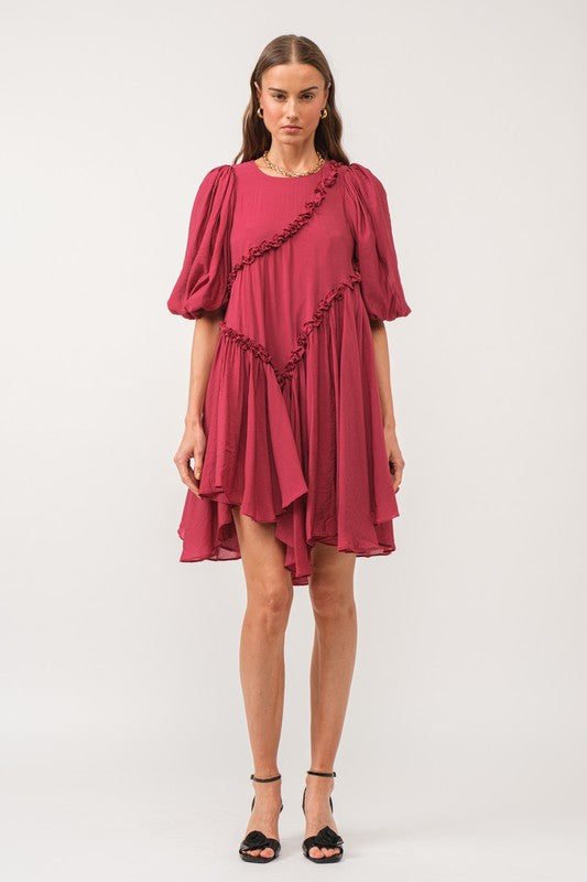 Right About It Dress in Burgundy