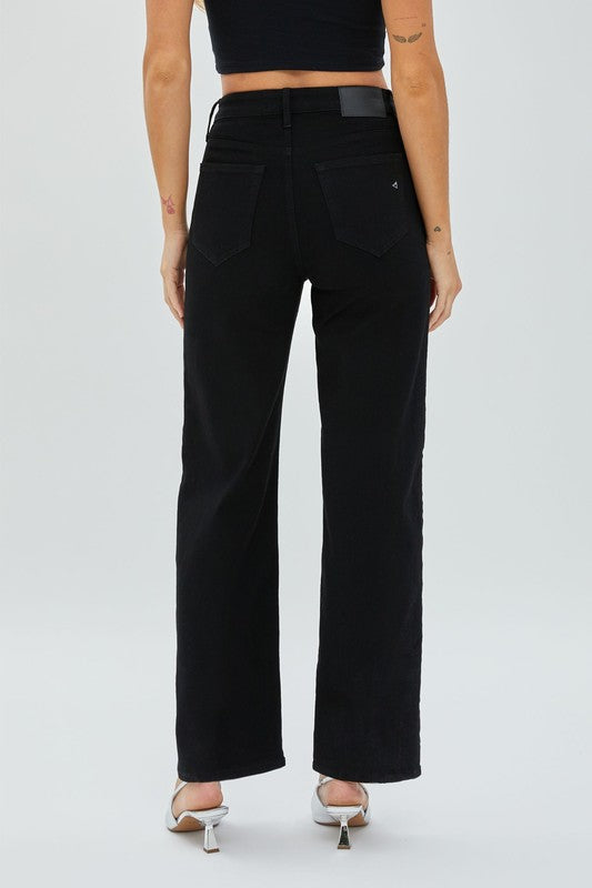 Driving Me Crazy Straight Leg Jeans in Black