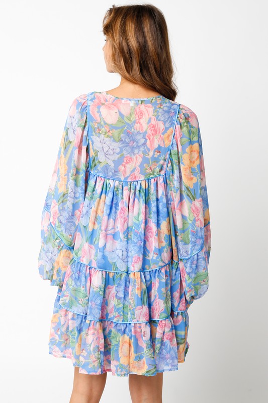 Spring Showers Dress in Blue
