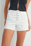 Ray Of Radiance Denim Shorts in White