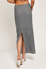 Over and Out Maxi Skirt in White/Black