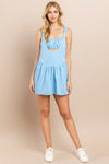 It's A Winner Romper in Blue