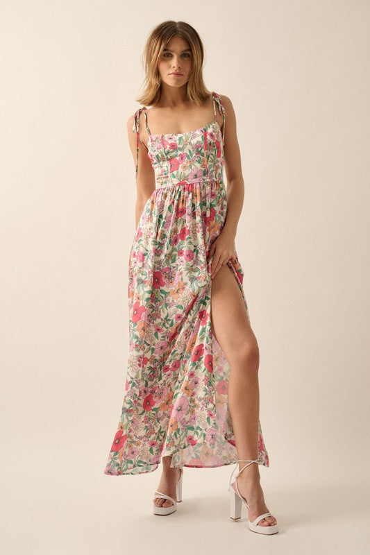 Garden Blooms Maxi Dress in Multi Color