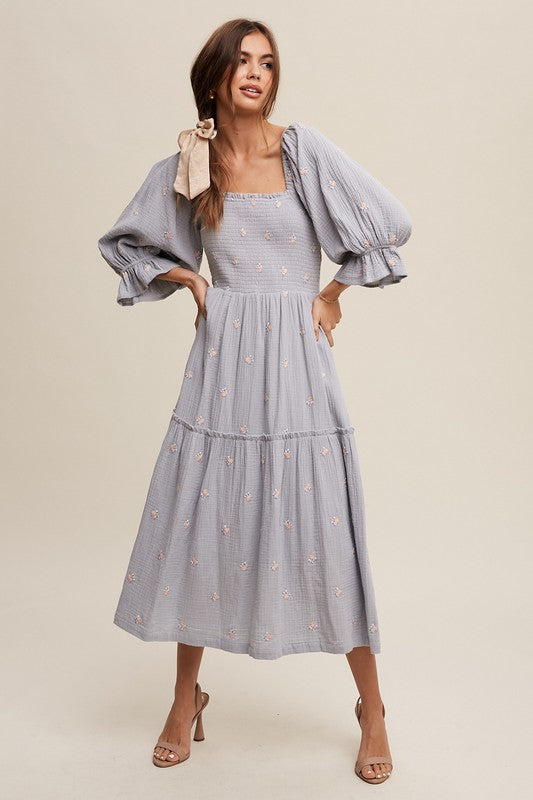 Young At Heart Maxi Dress in Blue